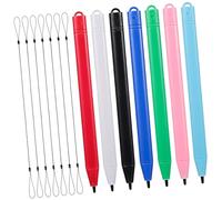 DIYEAH 7 Pcs Drawing Tablet Pen Set with 7 Black Lanyards Lcd Tablet Stylus for Lcd Writing Pad Lightweight Plastic Stylus Smooth Writing for Travel and Doodling