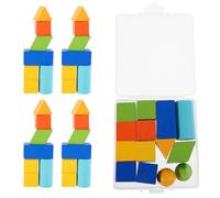 DIYEAH 70pcs Geometric Shapes Blocks Set, Educational Math Manipulatives, Wooden Geometric Solids for Classroom Learning to Develop Spatial Imagination And Hands-on Skills