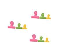 DIYEAH 72pcs Plastic Office Hinge Clips Paper Document Binder Clips Creative Double for Office Supplies Great for Holding Paper Documents Together in Home Use Random Color