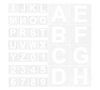 DIYEAH 72pcs Reusable Plastic Letter Stencils for Spray Paint and Crafting Alphabet and Number Templates for DIY Projects Scrapbooking Calligraphy