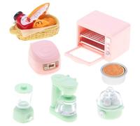 DIYEAH 7pcs Dollhouse Mini Kitchen Appliance: Realistic Tiny House Cooking Utensils For Indoor Play - Dollhouse Kitchen Accessories