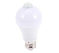 DIYEAH 7w Sensor LED Light Bulb with E27 Screw Base White Plastic Anti-Rust Smart Sensor Lamp Easy to Install for Home and Other Places