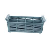 DIYEAH 8-compartment Grey Cutlery Basket Dishwasher Replacement Basket Drain Storage Box for Kitchen Utensils Compatible with Household Dishwashers
