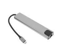 DIYEAH 8-in-1 Multi Port Usb Hub Splitter Type-c Docking Station High-speed Data Transfer for Laptops and Pcs, Compact Design for Office and Travel Use