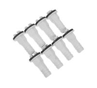 DIYEAH 8 Pcs Ac Drain Hose Connector Straight Fitting with Rubber Seal Leakproof Air Conditioning Drainage Adapter for Mini-split and Window Units Easy Installation Outdoor Replacement