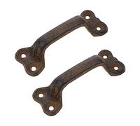 DIYEAH 8 pcs Antique Cast Iron Pull Knobs for Home Rustic Vintage Handles Durable Gate Handles for Doors Cabinets High Hardness Resistant Design