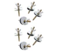 DIYEAH 8 Pieces M6x50mm Bird Cage Screw Kit with Flat Washers Double-ended Screws for Hamster and Bird Perch Fixing Pet Cage Breeding Box Accessories and Nesting Use