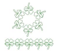 DIYEAH 80pcs Green Shamrock Paper Clips 1.4x1.1in Four Leaf Clover Decorative Metal Clips for St Patrick’s Day Office School Crafts Planner Bookmarks