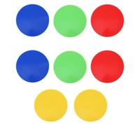 DIYEAH 8pcs 23cm Sports Spot Markers Set, Flat round Carpet Landmark Discs in Red, Blue, Yellow, Green for Football Soccer Training and Field Marking