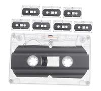 DIYEAH 8pcs Blank Cassette Tapes with Transparent Case for High-fidelity Audio Recording DIY Retro Music and Speech Tape for Teaching Voice Messages and Party Favors