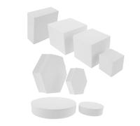 DIYEAH 8pcs Geometric Three Dimensional Foams Stereo Cube Photography Props Decorations for Home Livingroom Bedroom