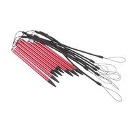 DIYEAH 8pcs High Precision Stylus Pen for Touch Screens with Spring Lanyard, Red Plastic and Aluminum, Ergonomic Comfort for Digital Art and Office Use