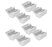 DIYEAH 8Pcs Metal Rabbit Feeders for Cage - Small 12Cm Bunny Food Dispenser Box - Outdoor Hay Feeder for Hamsters, Rabbits, and Small Pets