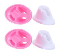 DIYEAH 8pcs Nail Polish Display Rack Nail Art Display Holder Silicone Base Non-slip Polish Bottle Holder for Salon DIY Manicures Organization