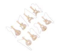 DIYEAH 8pcs Natural Wood Guitar Cutouts for DIY Coloring Unfinished Guitar Shaped Hanging Ornaments for Birthday Party and Thanksgiving Fall Music Theme Wall Decor