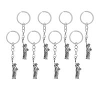 DIYEAH 8pcs Patriotic Statue of Liberty Keychains for July Independence Day Goddess Pendant Bag Charms and Stylish Accessories for Party and Souvenirs