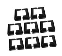 DIYEAH 8pcs Plastic Fence Post Skirt Caps 60x60mm Square Post Cover Plates with Screw Holes Decorative Base Covers for Decks Railings and Outdoor Fence Replacement