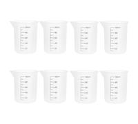 DIYEAH 8pcs Resin Mixing Cups: Silicone Measuring Cups Kit Non-Stick 100ml Graduated for Resin Epoxy and DIY Handcrafts for Quick Volume Reading