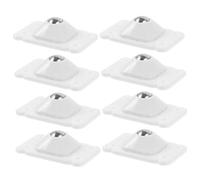 DIYEAH 8pcs Self-adhesive Swivel Box Casters White with Bearing Ball Rollers for Storage Case Furniture Wheels Suitable for Office and Kitchen Use