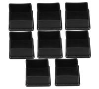 DIYEAH 8pcs Square Rubber Furniture Feet Protectors for Chair and Table Legs Soft Floor Pads for Hardwood Floors Easy to Install Non-marking Chair Leg Covers Stylish Minimalist Design
