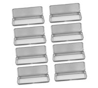 DIYEAH 8pcs Tinplate Pencil Case Rectangular Storage Box for School and Office Hinged Lid Pen Organizer Portable Tin Case for Pens and Stationery