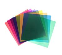 DIYEAH 8pcs Transparent Color Correction Light Gels Kit for Film Video Photography Lightweight Lighting Filters with Stable Color Temperature for Stage Theater Dj Lighting