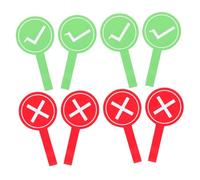 DIYEAH 8pcs True False Response Paddles Made of Lightweight Foam with Double-sided Dry Erase Boards, Easy to Clean Voting Signs for Classroom Activities and Family Gatherings