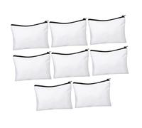 DIYEAH 8sets Canvas Zipper Pouch Bulk DIY Sublimation Makeup Bags Heat Transfer Bag Travel Toiletry Floral