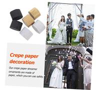 DIYEAH 9 Rolls Colored Crepe Paper Streamers for DIY Party Decorations Black Silver Gold Each Safe Paper Material for Weddings Birthdays Showers Ceiling and Garden Hanging