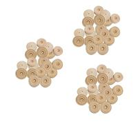 DIYEAH 90 pcs Round Wooden Wheels Durable Handmade Craft Supplies for Boys DIY Model Accessories