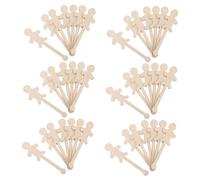 DIYEAH 90pcs Unfinished Wooden People Cutouts for Art Natural Blank Boy Girl Shapes for DIY Crafts Painting Staining and Seasonal Decorations Enhances Fine Motor Skills and Creativity