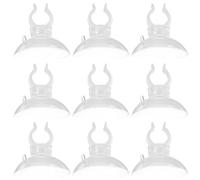 DIYEAH 9pcs Acrylic Fish Tank Suction Cup Clips for Airline Tubing Holder, 5x30mm Water Tube Fixing Accessories for Aquarium Air Pump, Suitable for Window and Fish Tank Use
