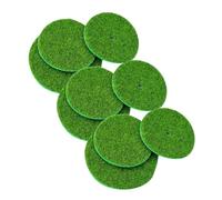 DIYEAH 9pcs Artificial Moss Turf Mat for Micro Landscape Decoration Realistic Faux Moss Circles Decorative Green Grass Mats for Bonsai Indoor Outdoor Use