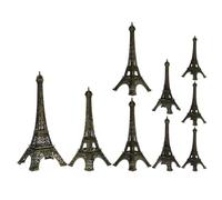 DIYEAH 9pcs Eiffel Tower Statue Iron Mini Figurine Cake Topper French Table Centrepiece Party Home Decor