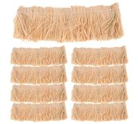 DIYEAH 9pcs Faux Thatch Roof Rolls for Miniature Projects and Dollhouse Thatching, Realistic Micro Architecture Straw Roof Decoration Easy Installation, Suitable for Fairy House