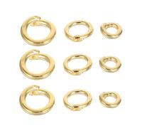 DIYEAH 9pcs Jump Rings: 6/8/10mm Silver Jewelry Findings Lock Jump Rings for Necklace Pendant Clasp - Bracelet Making and DIY Craft Accessories