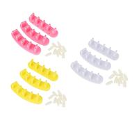 DIYEAH 9pcs Manicure Frame Nail Art Practice Stand with Plastic Lotus Base for Nail Art Display Suitable for Professional Salon and Home Use