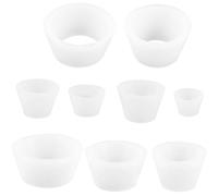 DIYEAH 9pcs Silicone Funnel Flask Adapter Set with Filter Cones White for Lab Vacuum Filtration and Experimental Apparatus