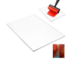 DIYEAH a3 Gel Plate for Printing - Transparent Reusable Gel Printing Plate for Mixed Media Art Scrapbooking Card Making and DIY Crafts with Flexible Surface for Precise Monoprinting