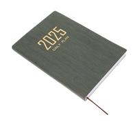 DIYEAH Academic Daily Planner Notebook Portable Scheduler with Monthly Index Smooth Writing Agenda Notepad for Office Students and Travelers Thick Decorative Green Cover