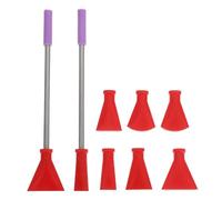 DIYEAH Acrylic Paint Pouring Tools: 1 Set Paint Blowing Set Stainless Steel Straw Nozzles Stainless Steel Straw Blow Nozzles Kit for Fluid Artist Bloom Pouring Techniques Red