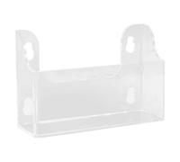 DIYEAH Acrylic Suction Cup Wall Rack for Refrigerator Door Multi-purpose Storage Shelf with Strong Suction Cups Transparent Design for Organizing Chocolates Drinks and Small Items in Home
