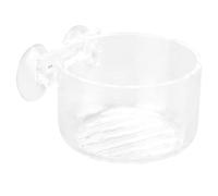 DIYEAH Acrylic Worm Holding Cup Cone Feeder Fish Food Container with Sucker for Small Animals and Fish Practical Aquarium Accessory Feeding