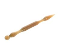 DIYEAH Acupressure Pen Double-Headed Ox Horn Meridian Massage Stick Ear Acupuncture Point Tool Portable Facial Pressure Point Massager for Auricular Therapy