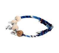 DIYEAH Adjustable Breakaway Cat Collar Stylish and Cute Kitten Collar with Bell and Wood Bead, Soft Cotton Material for Pet Safety and Comfort