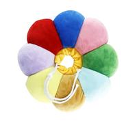 DIYEAH Adjustable Cat Neck Cone Anti-scratch Collar with Sunflower Design Lightweight Pet Protective Elizabethan Collar for Wound Healing and Post-surgery Care