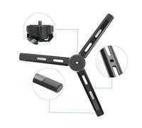 DIYEAH Adjustable Foldable Mini Tripod for Phone Camera Level Height Aluminum Alloy Tabletop Stand with Mount for DSLR Mirrorless Webcam and Projector Black