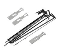 DIYEAH Adjustable Metal Mirror Holder Kit 13.7 Inch Over-The-Door Mirror Hanger Set with 8pcs Black Iron Clips for Closet