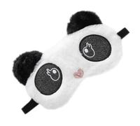 DIYEAH Adorable Embroidered Cartoon Panda Sleeping Eye Mask with Breathable Plush Fabric, Soft Light Shading Eye Cover for Travel and Night Rest