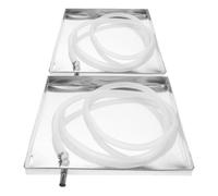 DIYEAH Air Conditioner Minimalist Design Drip Pan Stainless Steel Outdoor Unit with Size Adjustment and Leak Prevention Features, Water Catcher Tray for Efficient Cooling and Drain
